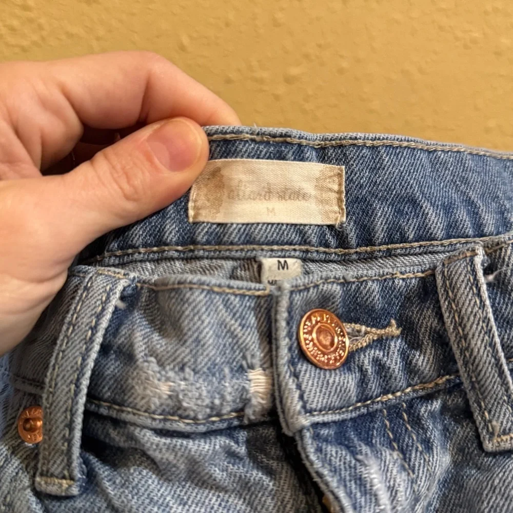 Altar'd State Light Blue Distressed Denim Cutoff Shorts - Picture 5 of 5